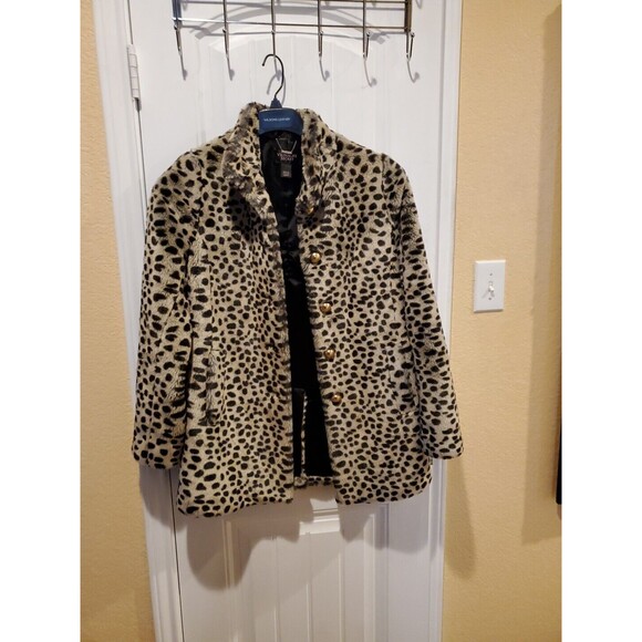 Victorias Secret Cheetah Faux Fur Coat XS Excellent - Picture 3 of 12